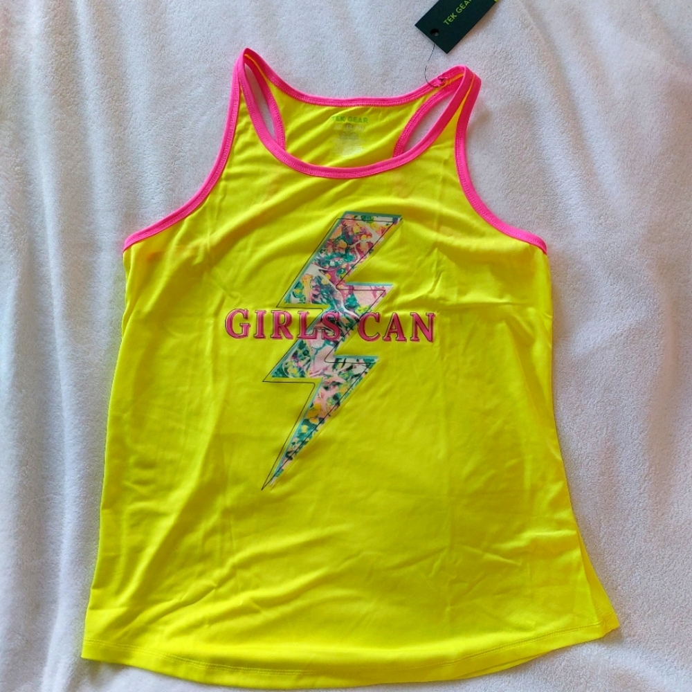 Tek Gear Girls Summer Racer Back Tank Top, Size XL, NWT